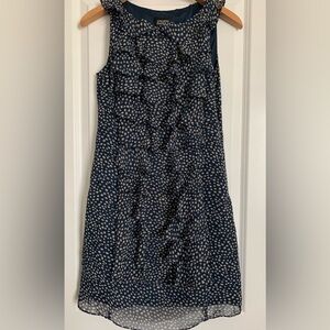 Adrianna Papell Polka Dot Ruffle Chiffon Shift Dress‎ 6